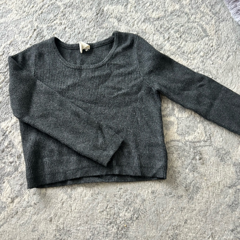 Cropped knit 3/4 longsleeve